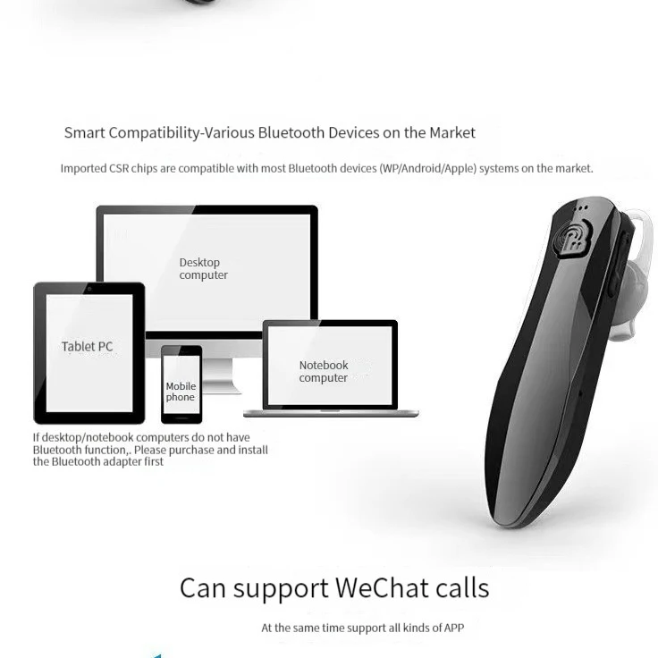 696 Bezprzewodowy zestaw słuchawkowy Bluetooth do samochodu Słuchawki douszne z długim czasem czuwania Mini zestaw głośnomówiący z mikrofonem Zestaw słuchawkowy z niebieskim zębem