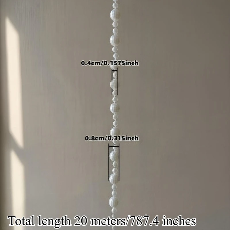 20m/787.4in,Featuring Shiny Bead Strings for Decoration,Creating an Ambiance. for Home Decor,Christmas,Halloween,Thanksgiving