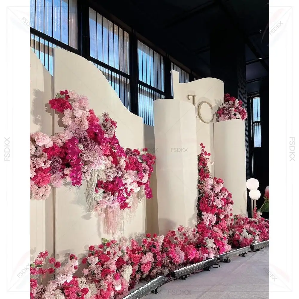 White Pure Color Party Stage Backdrop Wedding Supplies Events Wedding Decoration Backdrops Can Be Custom Logo
