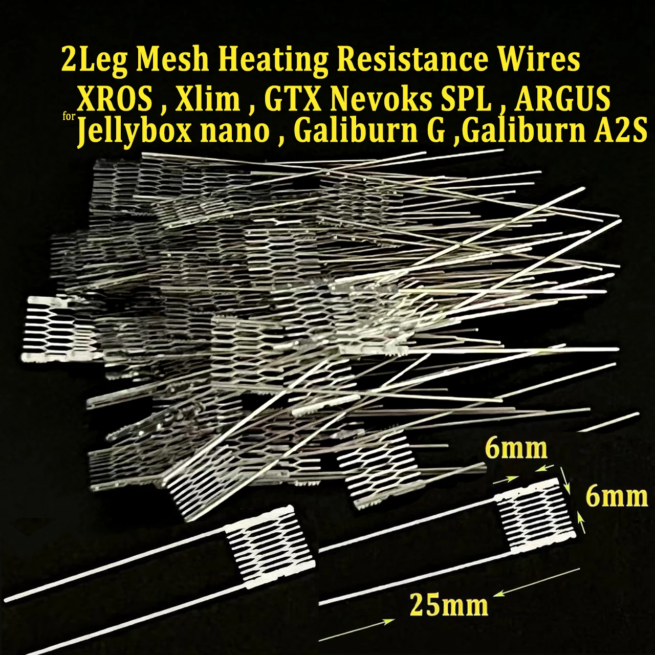 XROS Series Rebuild Kit Accessary Mesh Wires 100-10pcs 0.8,1.0,1.2ohm Mesh Resistance Coil Xlim GTX SPL XROS Pod Mod Vape Tank