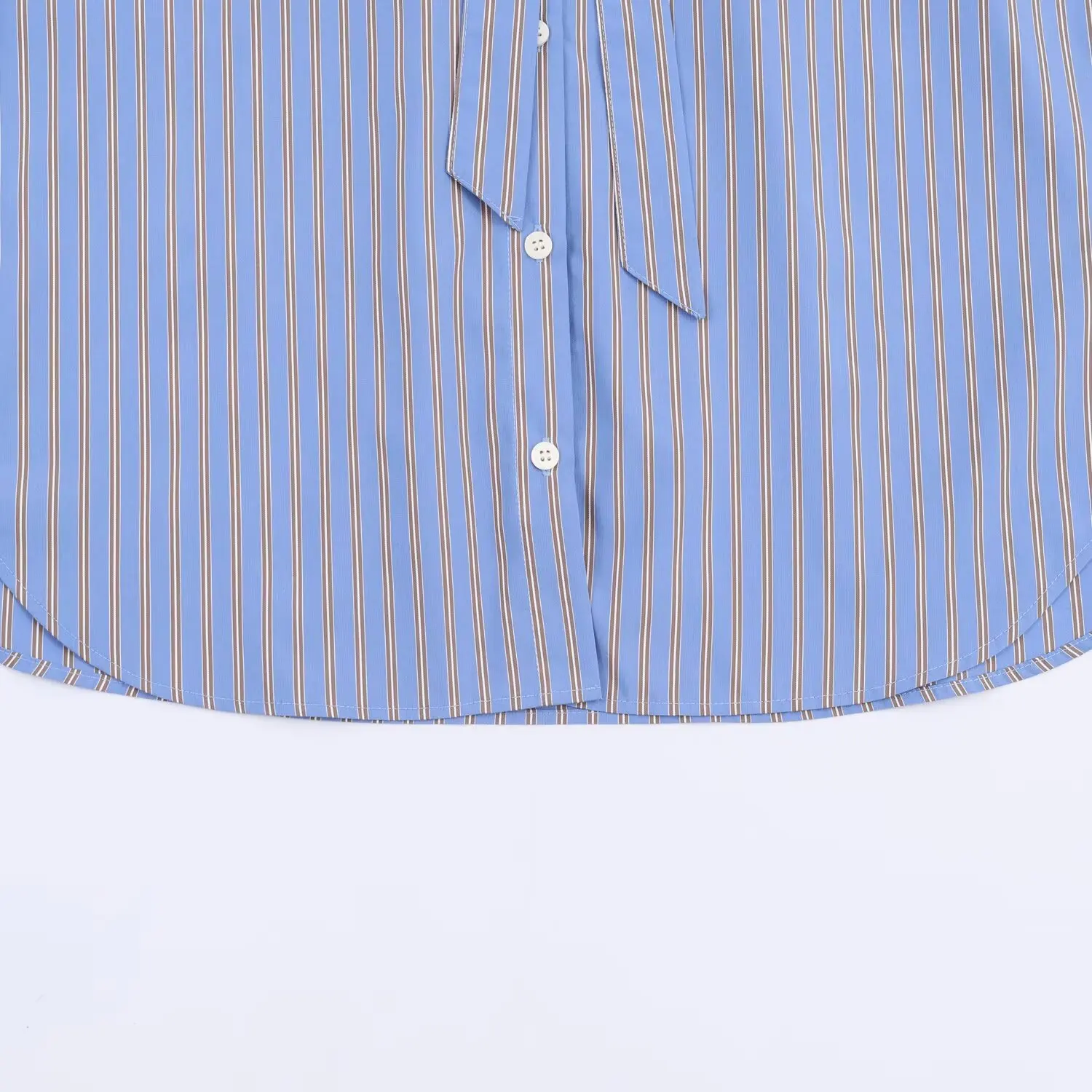 BSAY 弓ストライプシャツ女性ファッション秋の新ラペルルーズ長袖ボタンアップブラウスシックなオフィスレディース Tos mujer