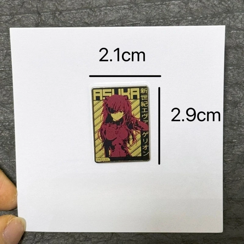 نيون جينيسيس إيفانجيليون أسوكا لانغلي سوريو بروش معدني إبداعي عالي القيمة ملصق كرتوني شارة فنية ملحقات حقيبة مدرسية
