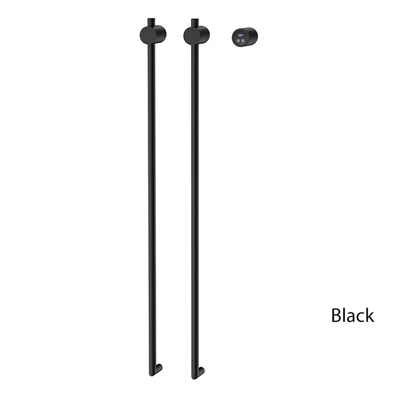 

Warmer Bathroom Accessory with Hidden Wires Brushed Gold Electric Towel Rail 2025 Smart Temperature Time Control Heated Towel