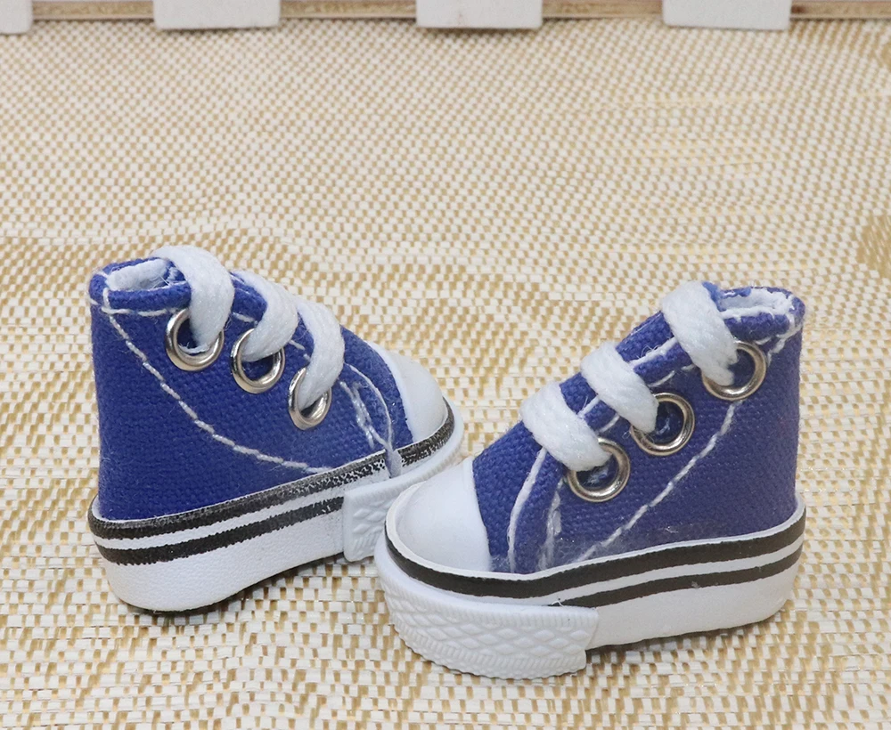 Puppenschuhe 3,5 cm * 2 cm * 3 cm für Bryc-Puppen Mini flache Canvas-Turnschuhe für 1/8 16 cm 6 Zoll BJD Finger-Tanzschuhe Spielzeug – Detail 21