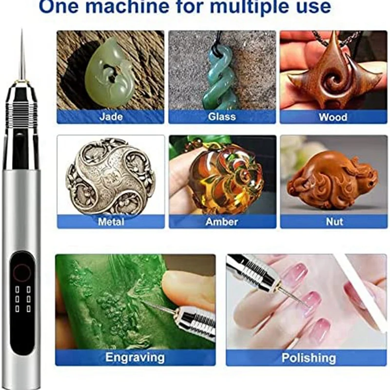 Mini Stylo de Meulage Rechargeable SB, Machine à Polir les Ongles, Outil de Gravure Sans Fil, A, 1 Ensemble