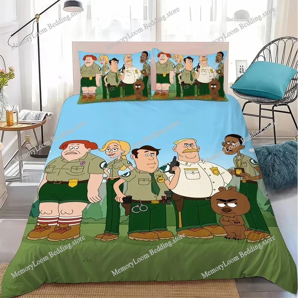 

Cartoon B-Brickleberry-S Duvet Cover Set Home Style Bedding Soft Laundry Cotton Bed Four Seasons Student Dormitory Luxury Gift96