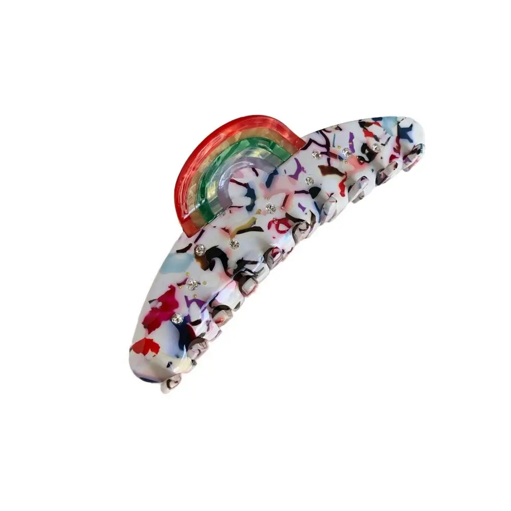 

Elegant Acetate Animal Hair Claw Cat Bird Cat Hair Clip Ins Style Rainbow Acetate Shark Clip Daily
