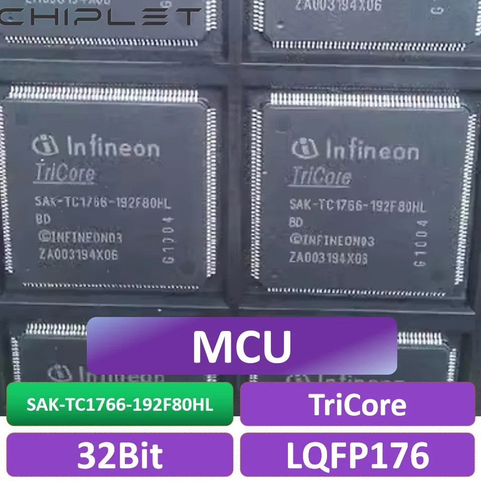 1Pcs MCU SAK-TC1766-192F80HL LQFP176 32-bit Microcontroller TriCore ASC CAN SSC Automotive Computer Repair Chip