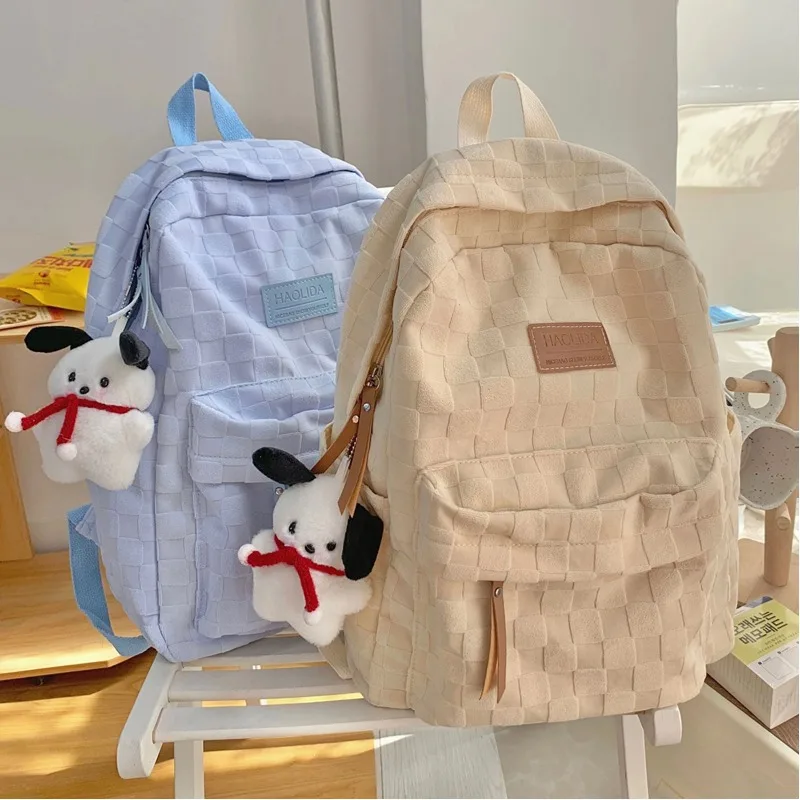 Gift pendant schoolbag, female high school student schoolbag, backpack, college student large-capacity and versatile backpack