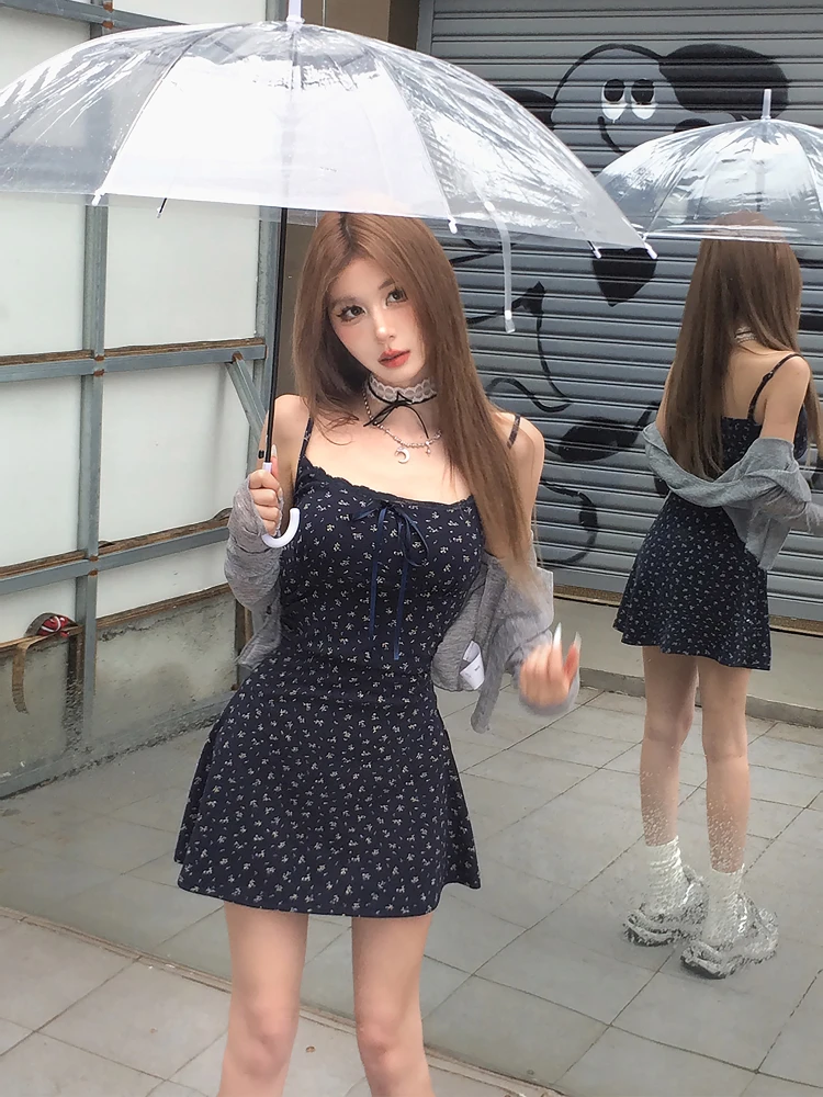 

Летняя юбка Mejiu Honey Nine с цветочным принтом, сексуальная, пикантная, с завышенной талией, из смесового хлопка, облегающая, А-силуэт