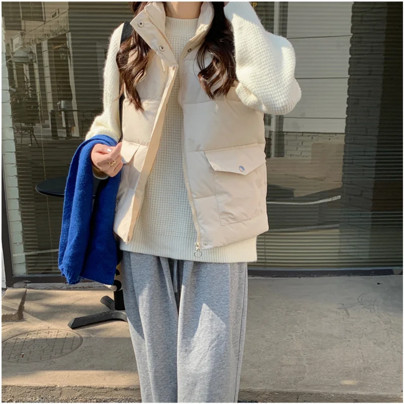 

Women's New Style Recreational Comfortable Loose Waistcoat Fashion Temperament Down Jacket Minimalistic Keep Warm Winter Coat