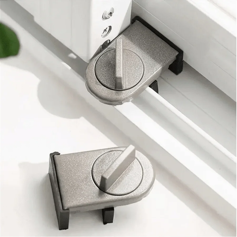 No Punching Sliding Door Lock Kidsrens Sliding Window Safety Lock High-Rise Anti-Fall Limiter Anti-Theft Safety Lock
