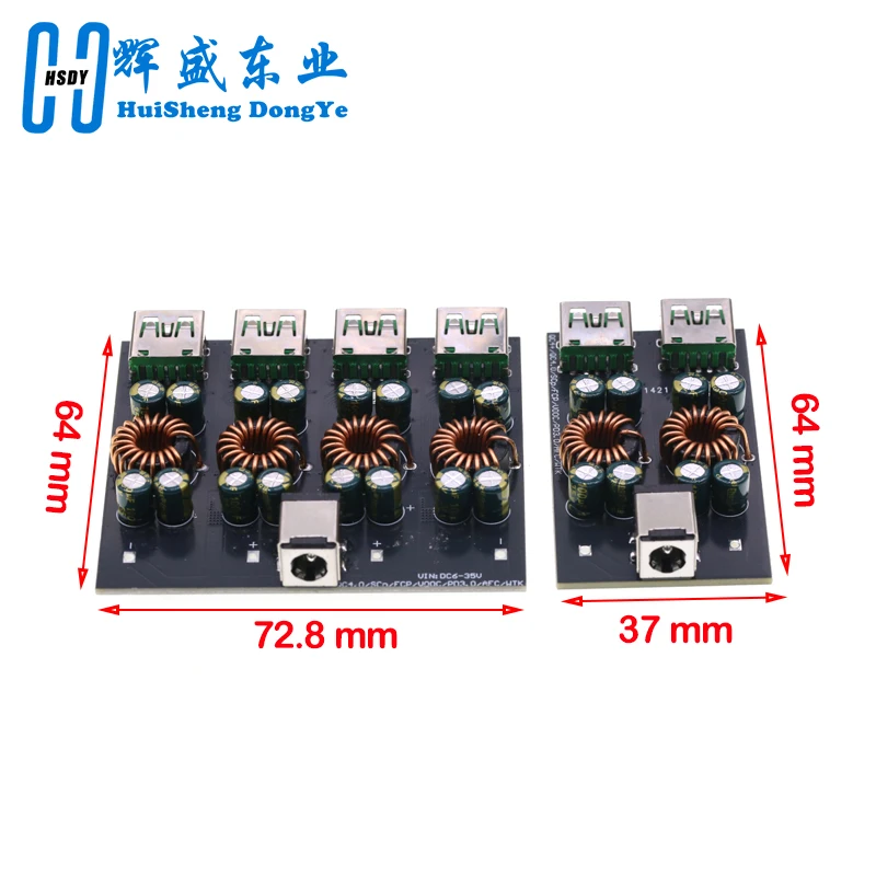 SW3518 / SW3516 QC4.0 QC3.0 1 2 4 Way USB Type-C Mobile Phone Quick Charge Adapter 6-35V Step Down Buck Boost Module