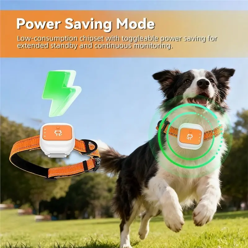 ABJF-Mini Pet GPS Tracker Global 4G LTE Smart Anti Lost Device Smart Real-Time Location Tracking SOS Alert For IOS Android