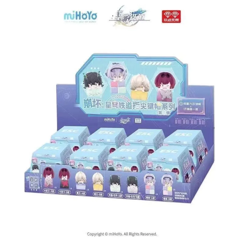 Honkai: Star Rail Fingertip Keycap Série miHoYo Caixa Cega Modelo Coleção de Desenhos Animados Decoração de Casa Presente Surpresa Em Estoque