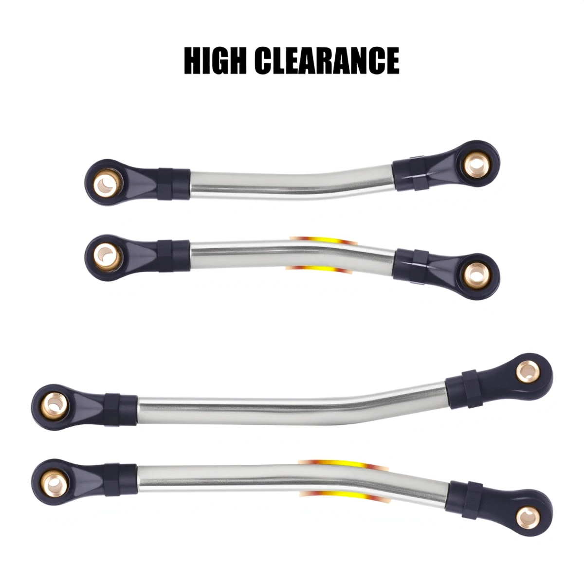 스테인레스 스틸 하이 클리어런스 섀시 링크 및 스티어링 링크 세트 1/18 RC 크롤러 레드캣 어센트-18 업그레이드 부품용