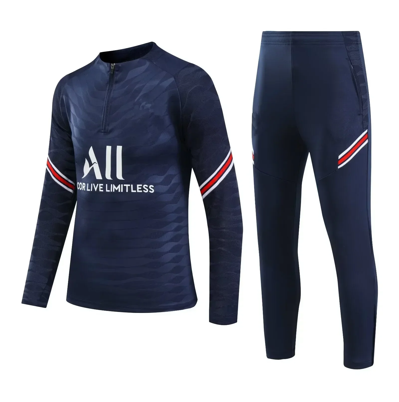 Abbigliamento per bambini fan della ragazza del ragazzo abbigliamento sportivo giacca con mezza cerniera abbigliamento da allenamento giochi tuta da