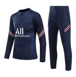 Abbigliamento per bambini fan della ragazza del ragazzo abbigliamento sportivo giacca con mezza cerniera abbigliamento da allenamento giochi tuta da calcio Kit per bambini