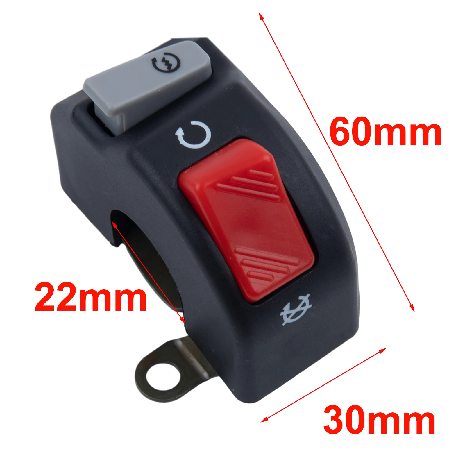 7/8Inch Universal Motorcycle Switch Handlebar Fog Hedlight Horn Start Kill Switch ON OFF Button 12V For ATV Scooters Snowmobile