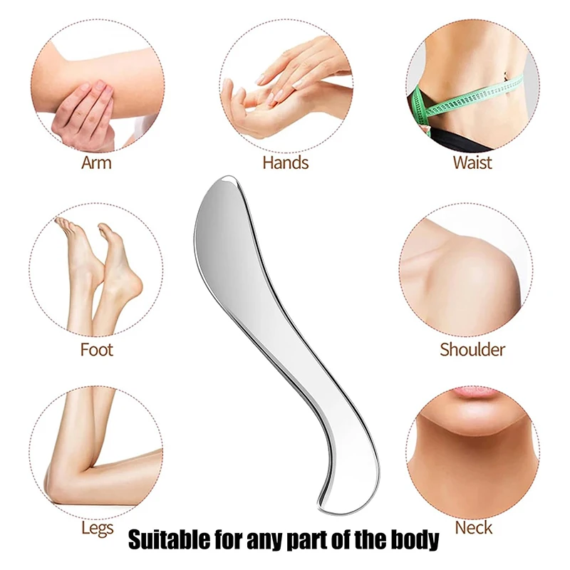 العضلات اللفافة مكشطة الفولاذ المقاوم للصدأ غوا شا أداة تدليك IASTM أداة الأنسجة الناعمة التعبئة العلاج الطبيعي تقليل الألم