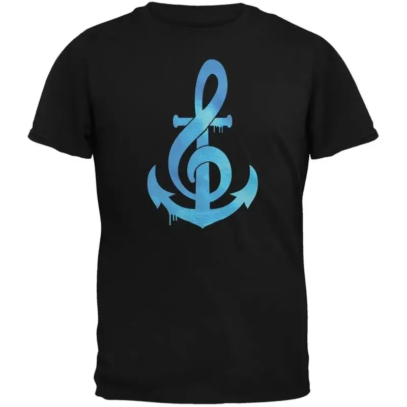 Anchor Clef Black Adult T Shirt