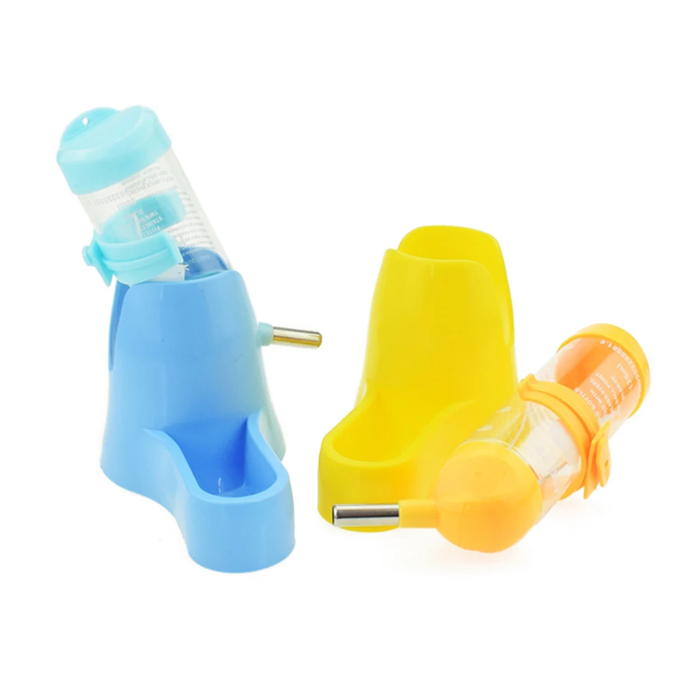 

125Ml Hamster Water Bottle Holder Plastic Automatic Pet Feeder Base Non-Skid Easy Clean Imported PP Resin Dispenser for Small
