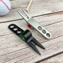 Golf Divot Pitch Repairer Tool Golf Fork Prongs For Putting Green Pitch Lawn Maintenance/Groove Clean/Mark Ball Training Aids