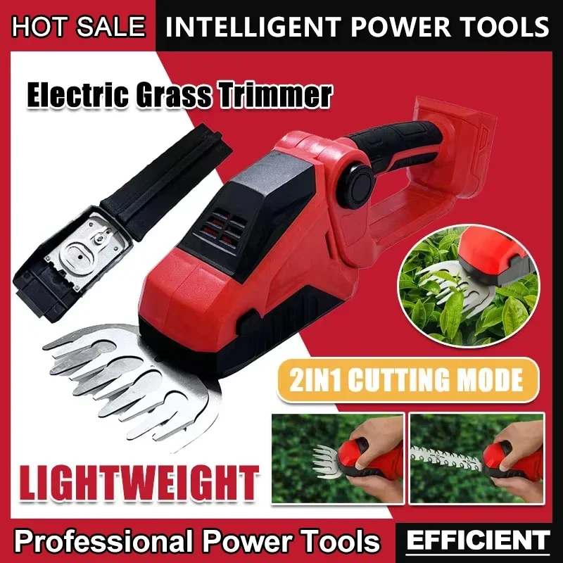 

For Milwaukee 18V Battery Cordless Hedge Trimmer 2 in 1 Electric Grass Trimmer Bush Trimmer Grass Shears Handheld Garden Tool