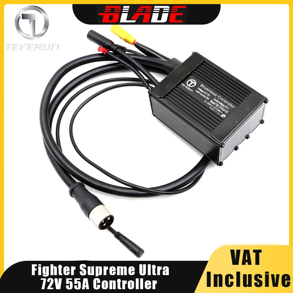 Original 72V 55A Controller For 2024 Newest Version Teverun Fighter Supreme Ultra with PKE GPS Function TFT APP Controller Parts