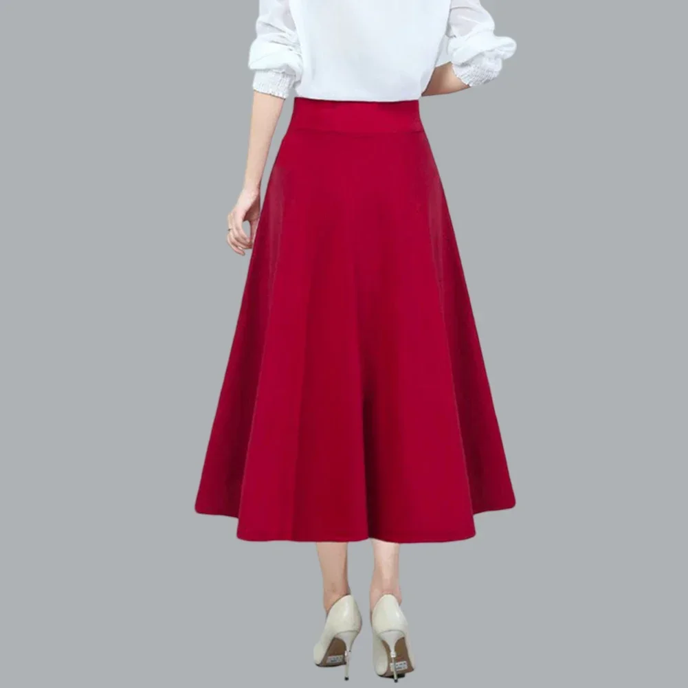 

Casual Outings Daily Activities Fashion Skirt Versatile High Waist Skirts Long Casual Skirt All Seasons Suitable Solid Color