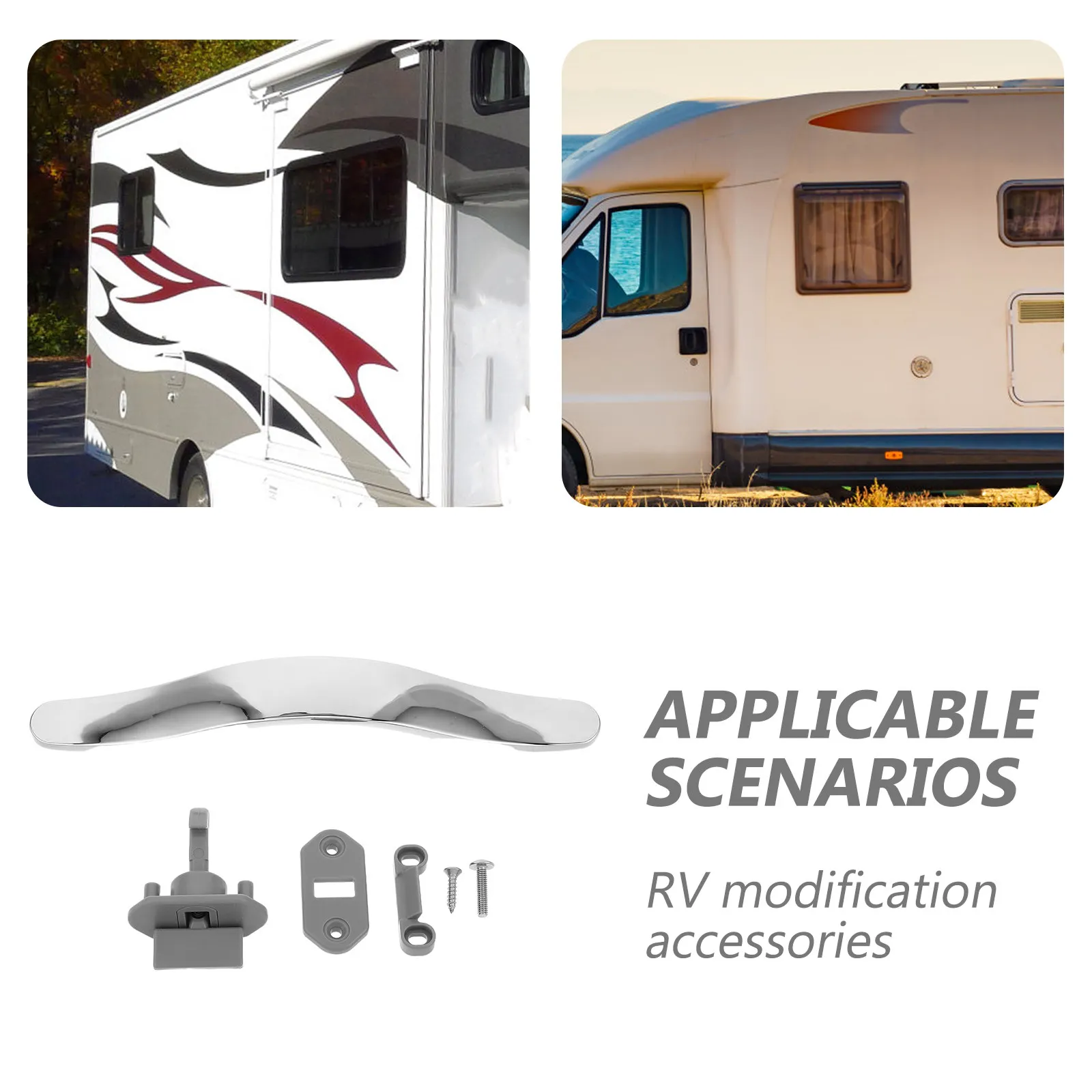 1Set Rv Cabinet Latch Handle Lock Upgrade Trailer Camper Marine Furniture Drawer Lock Anti-Slip Door Hardware Replacement