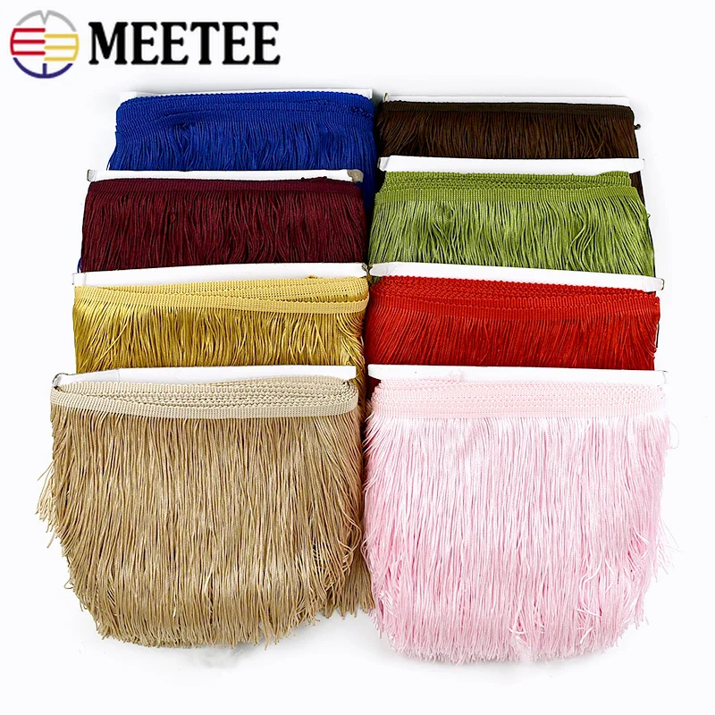 5/10Yards Chainette Fringe Trim 4/6/8/12 Inch Long Tassel Fringes for Latin Dance Dress Costume Stagewear Curtain DIY Crafts