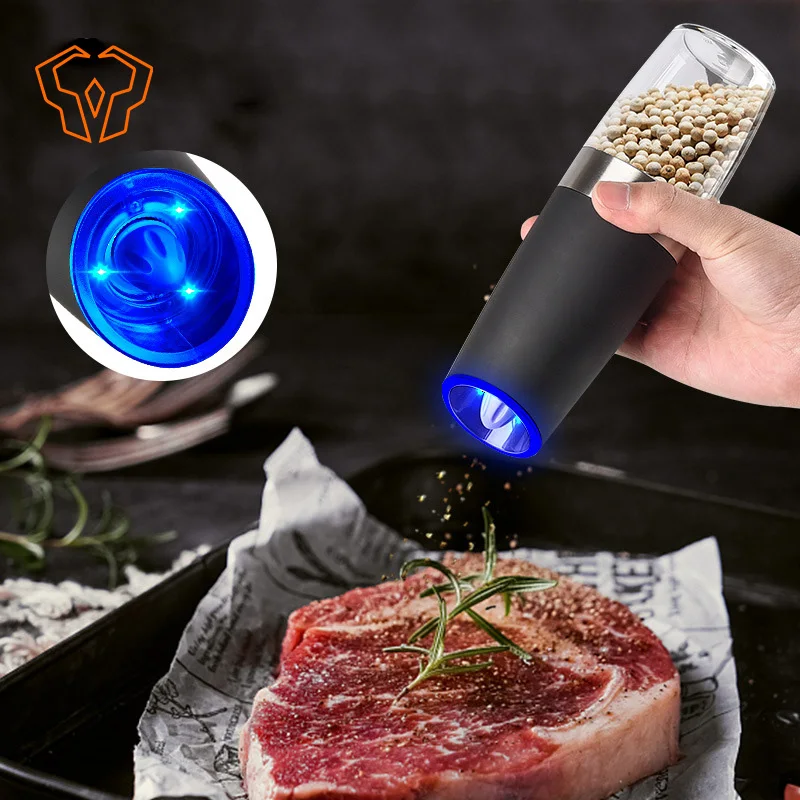 

Electric Pepper Grinder Sichuan Pepper Sea Salt Gravity Induction Stainless Steel Automatic Grinding Bottle