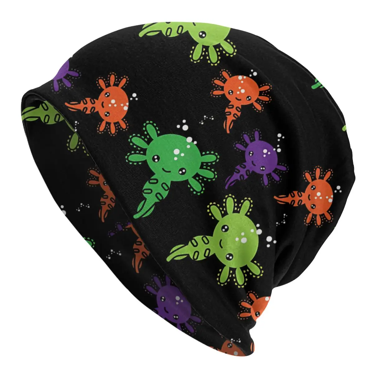 Axolotl Pet Animal Skullies Beanies Caps Salamander Aquarium Amphibians Thin Hat Bonnet Hats Men Women's Hip Hop Ski Cap