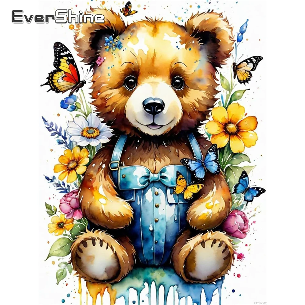 Evershine Bär Diamant Malerei Tier Cartoon Acryl Handwerk Liefert DIY Diamant Mosaik Blume Handarbeiten Stickerei Kind Geschenk