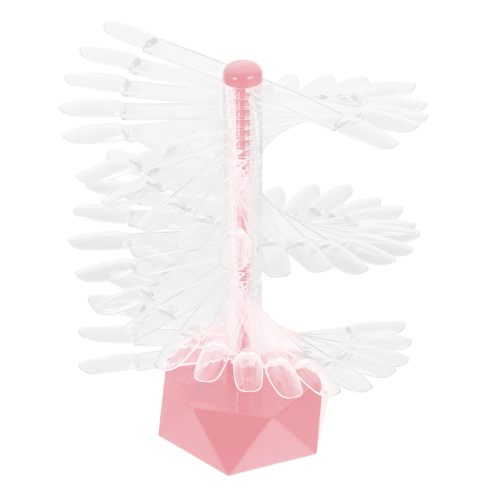 

60 Spiral Color Cards Pink A Style Acrylic Nail Display Stand Holder Tips Practice Modeling Trays Sample Sticks Manicure