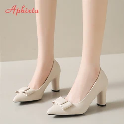 Aphixta Big Size 45 Classic Party Pumps Women High Chunky Heels Pumps Elegant Women High Heels zapatos mujer 2024 tendencia