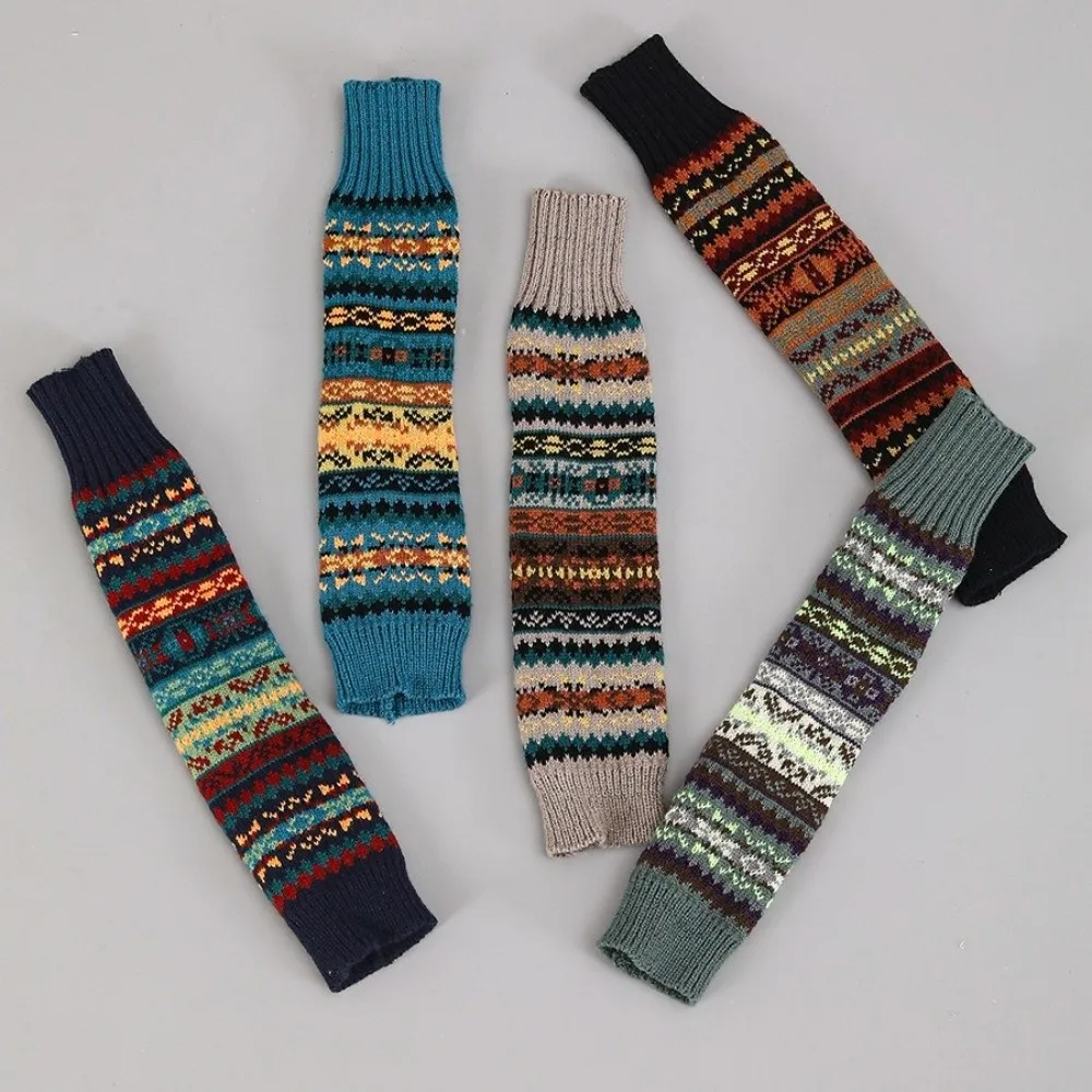 

Длинные манжеты, защитные эластичные вязаные рукава без пальцев, утолщенные длинные Y2K, чехол на руку со звездами, крутая теплая длинная манжета для девочек