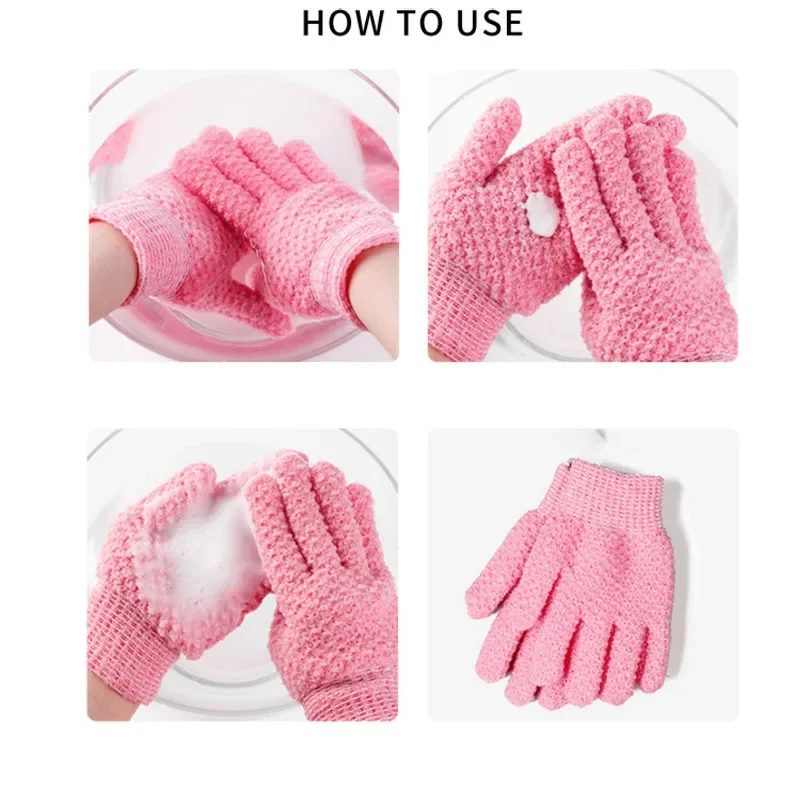 Bath for Peeling Exfoliating Glove Shower Scrub Gloves Resistance Body Massage Wash Skin Gloves 1pair