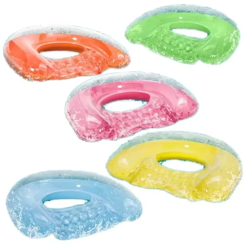 New minimalist design: 5-color PVC inflatable swimming ring, unisex, adult pool float ring, portable swimming ring