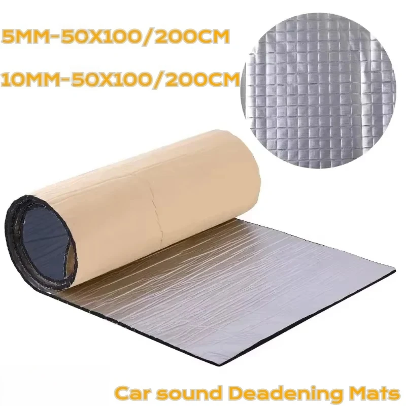 200/100x50cm Fireproof Car Soundproof Mat,Heat & Noise Insulation Deadening Sheet,Acoustic Thermal Mat for Auto Engine,Door,Hood