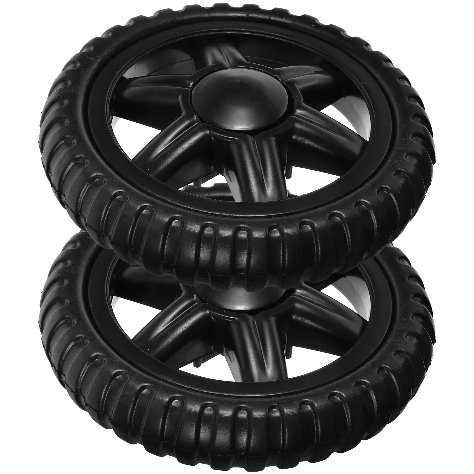 

2pcs Shopping Cart Wheels Trolley Casters Plastic Replacement Trailer Grocery Accessories Small Durable Sturdy