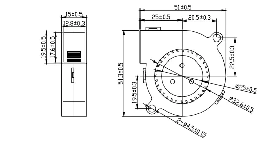 PD-5015MS DC12V 0.06A para accesorios de ventilador humidificador