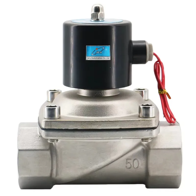2S500-50 12V 24v stainless steel solenoid valve 220V water solenoid valve direct action normally closed 2 inch solenoid valve
