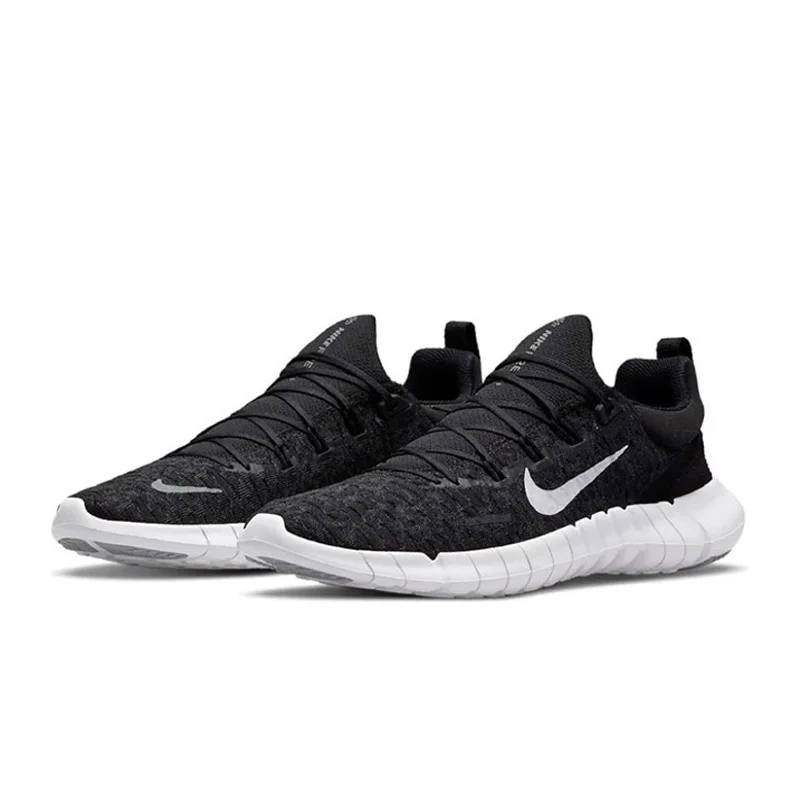 Nike Free Run 5.0 Running Shoes for Men and Women Unisex Comfortable Breathable Black