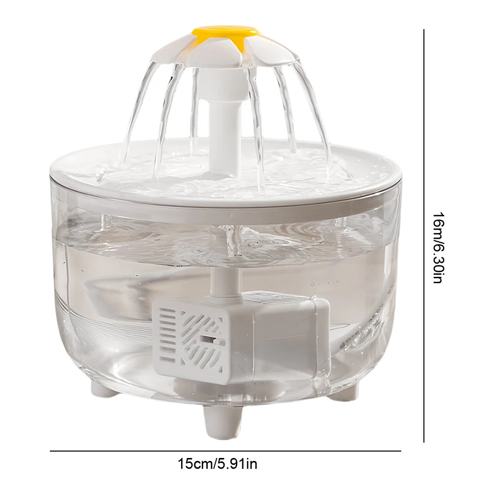 1200ml Automatic Cat Water Fountain Filter USB Electric Mute Pet Drink Bowl Pet Water Fountain Automatic Cat Drink Bowl Filter