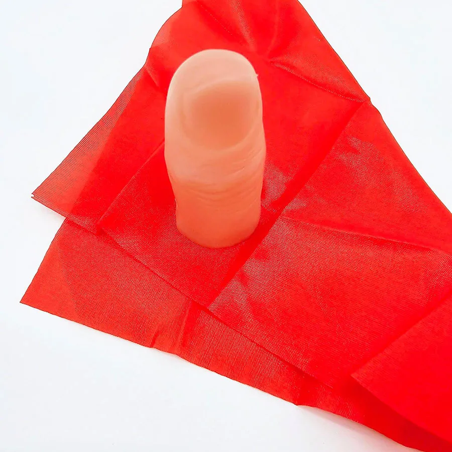

Scarf-Vanish Magic Thumb Tip Finger Sleeve Set Close-Up Illusion Props for Performers Magic Trick Game Easy-to-Learn Stage JXB