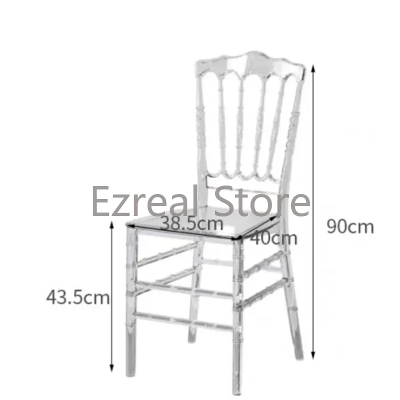 Plastic Dining Events Wedding Chair Hotel Wedding Party Wholesale Chair Throne Living Room Transparent Dressing Chaise LJ50HC