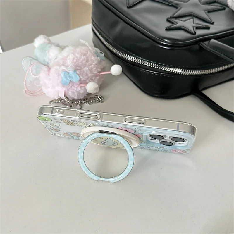 Funny Cute Seal Dolphin Magnetic Phone Case For iPhone 16 Pro 15 14 13 Pro Max Cover with Magsafe Rotate Holder Grip Kawaii Capa - Image 4
