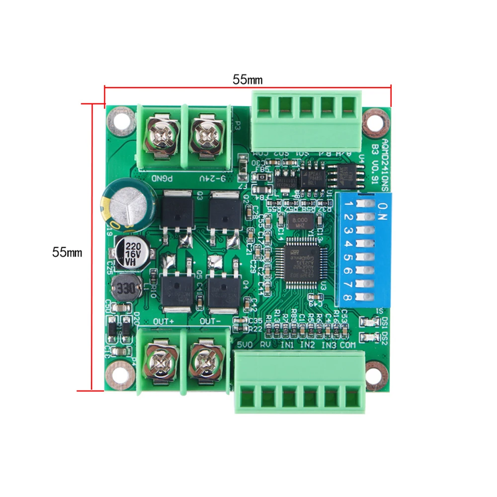 180W DC Motor Driver DC9V-24V Current PID Motor Forward and Reverse Control Board DC Motor Speed Governor 7.5A Motor Regulator 2